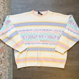Pastel Striped Women's Sweater